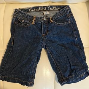 🌸 Industrial Cotton Denim Blue Jean Shorts